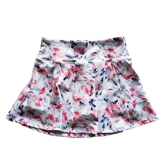 VOGO Skort White Red Blue Floral Abstract Print Tennis Pickleball Golf M - Picture 1 of 9